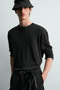 RELAXED FIT COTTON - LINEN BLEND T-SHIRT LIMITED EDITION