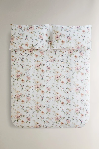COUETTE SATIN FLEURS SAUVAGES (300 FILS)