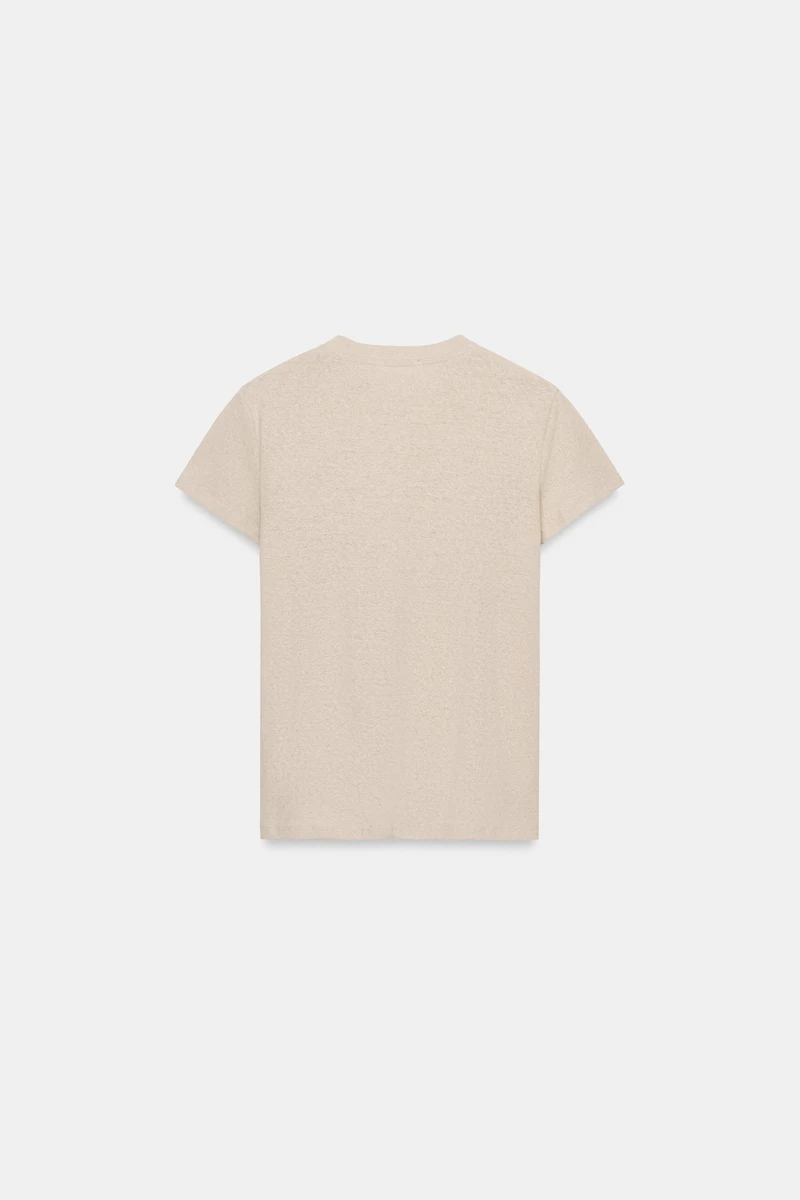 SHORT SLEEVE LINEN BLEND T-SHIRT
