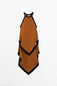 Midi dress with contrast layers