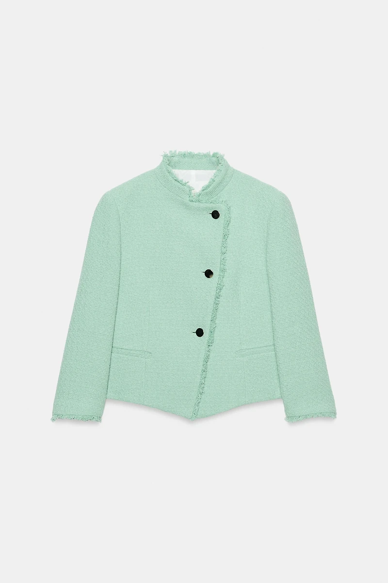 STRUCTURED FRAYED BLAZER