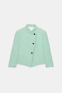 STRUCTURED FRAYED BLAZER