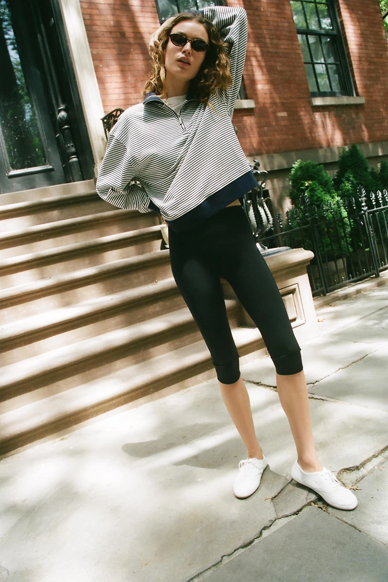 STRIPED ZIP-UP SWEATSHIRT