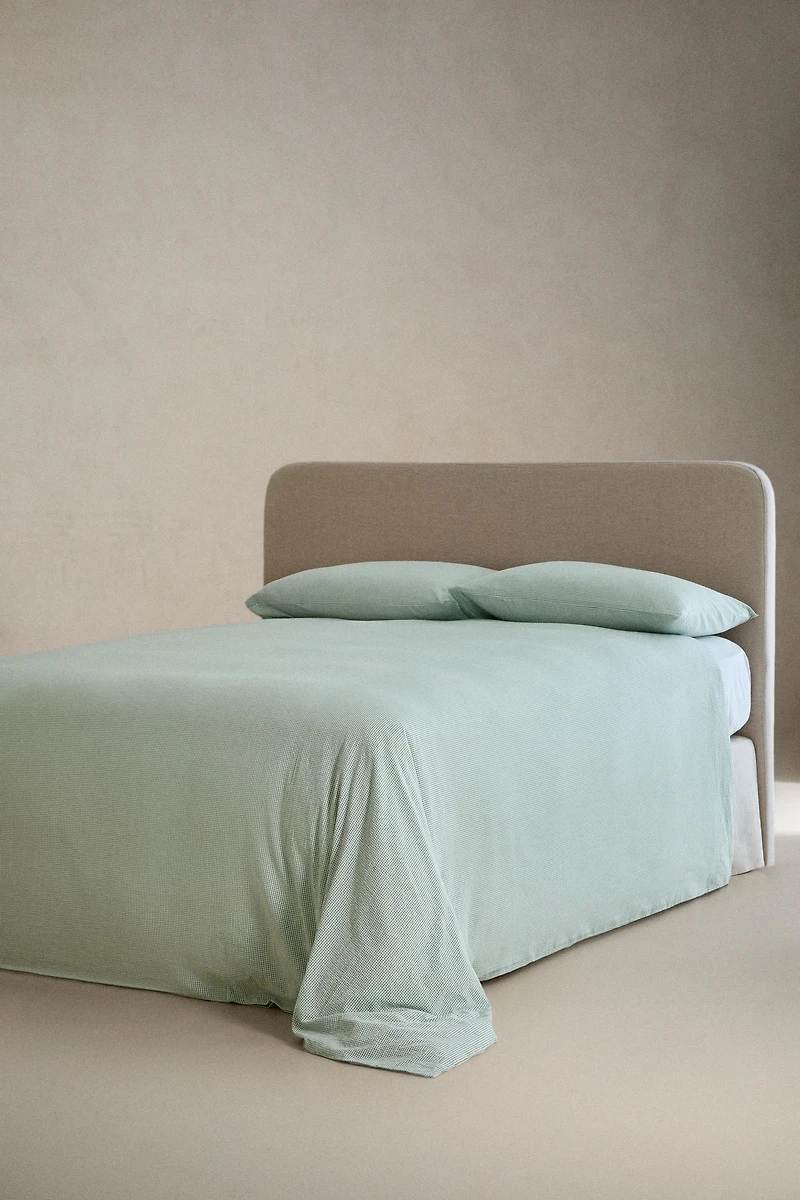 CHECK SEERSUCKER DUVET COVER