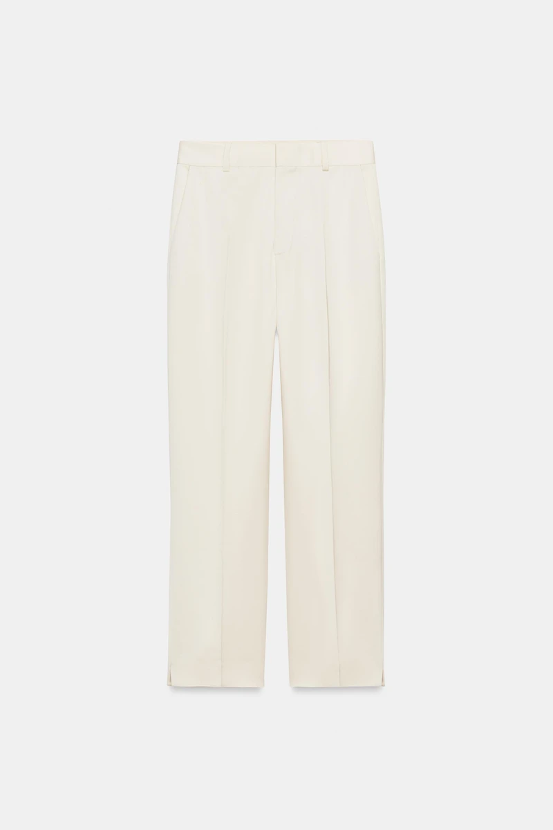 ZW COLLECTION SATIN STRAIGHT-LEG TROUSERS