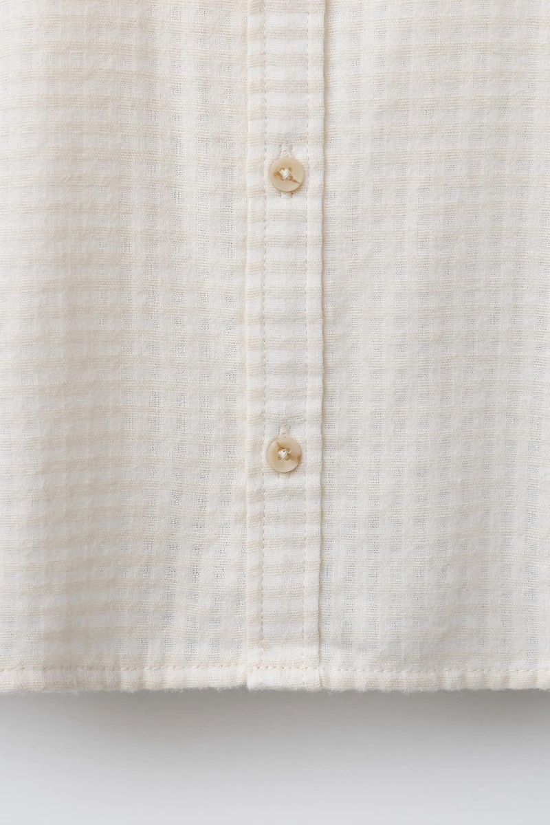 EMBROIDERED TREE TEXTURED SHIRT