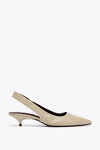 KITTEN HEEL SLINGBACK SHOES