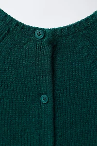 COMBINAISON EN MAILLE AVEC LAINE LAPIN BRODÉ