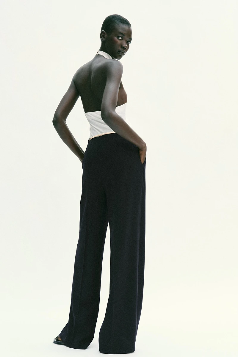 HALTER NECK JUMPSUIT WITH BELT