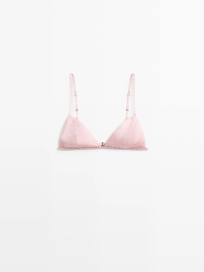 Silk triangle top