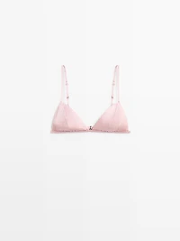 Silk triangle top