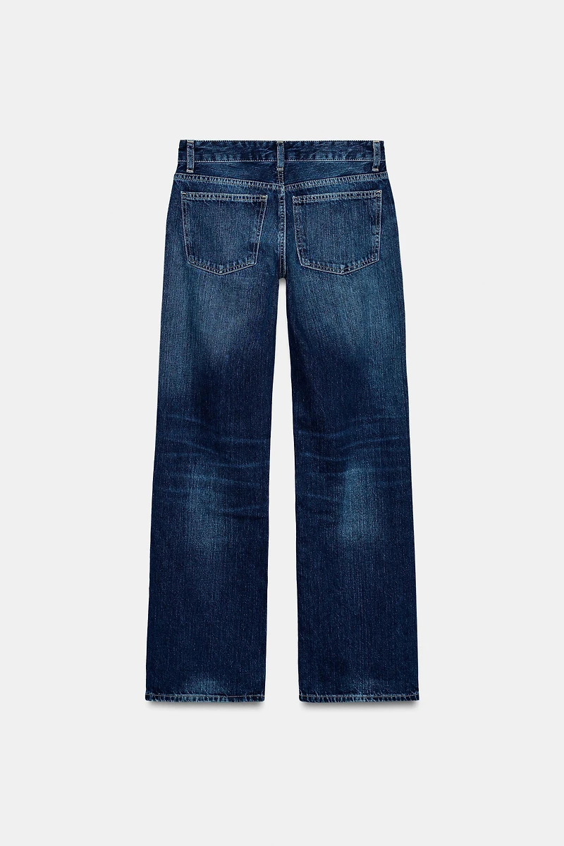 TRF WIDE LEG LOW RISE JEANS