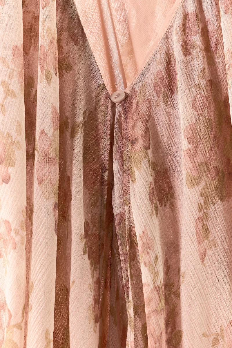 ROBE À VOLANTS ET IMPRIMÉ FLEURI