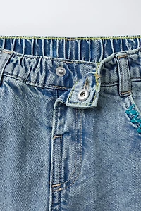 EMBROIDERED BAGGY JEANS