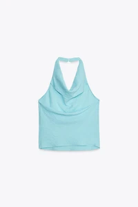 FLOWY HALTER TOP