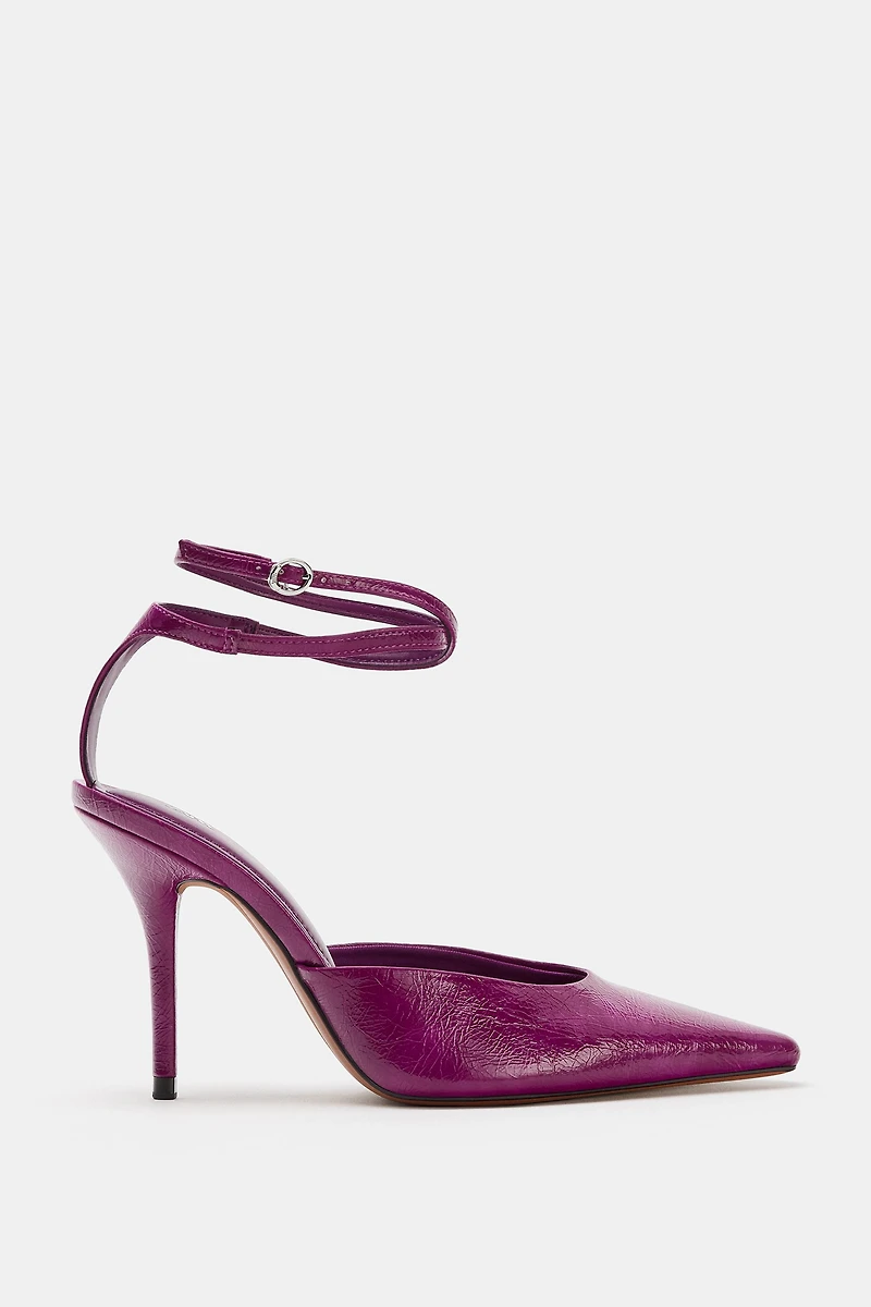 ANKLE STRAP SLINGBACK HEELS