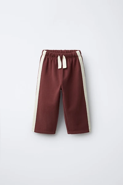 PLUSH PANTS WITH SIDE STRIPES