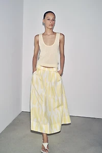 JUPE MI-LONGUE À IMPRIMÉ COLLECTION ZW