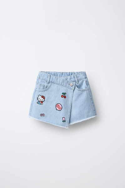 JUPE-SHORT EN DENIM HELLO KITTY © SANRIO