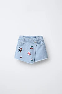 JUPE-SHORT EN DENIM HELLO KITTY © SANRIO