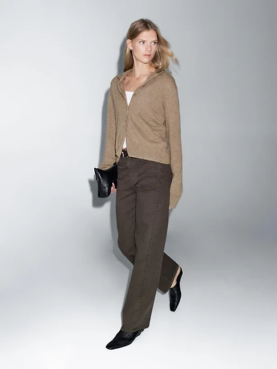 High-waist wide-leg jeans