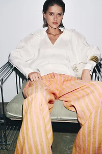 ZW COLLECTION LINEN AND SILK BLEND SHIRT