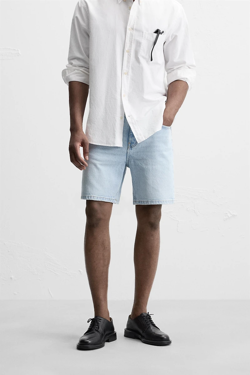 REGULAR FIT DENIM SHORTS