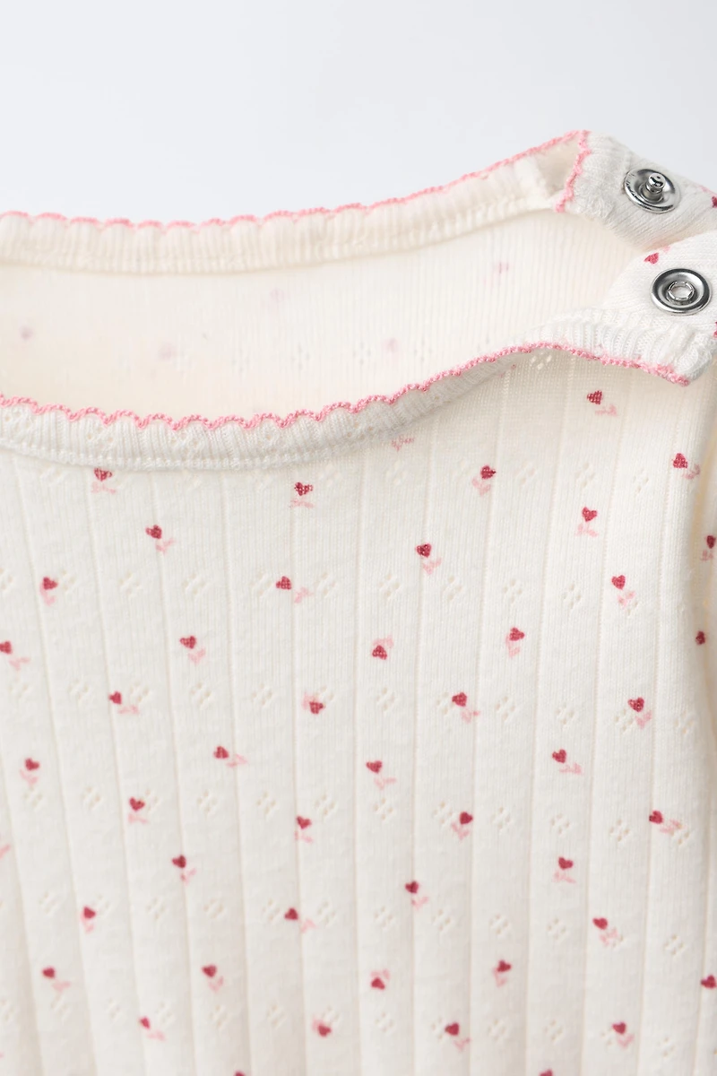 HEART PRINT JACKET, BODYSUIT, AND LEGGINGS SET