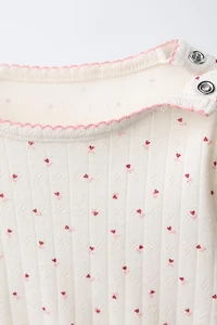 HEART PRINT JACKET, BODYSUIT, AND LEGGINGS SET