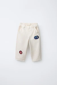 MICKEY MOUSE © DISNEY TWILL BAGGY PATCH PANTS