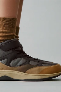 CONTRAST HIGH-TOP SNEAKERS