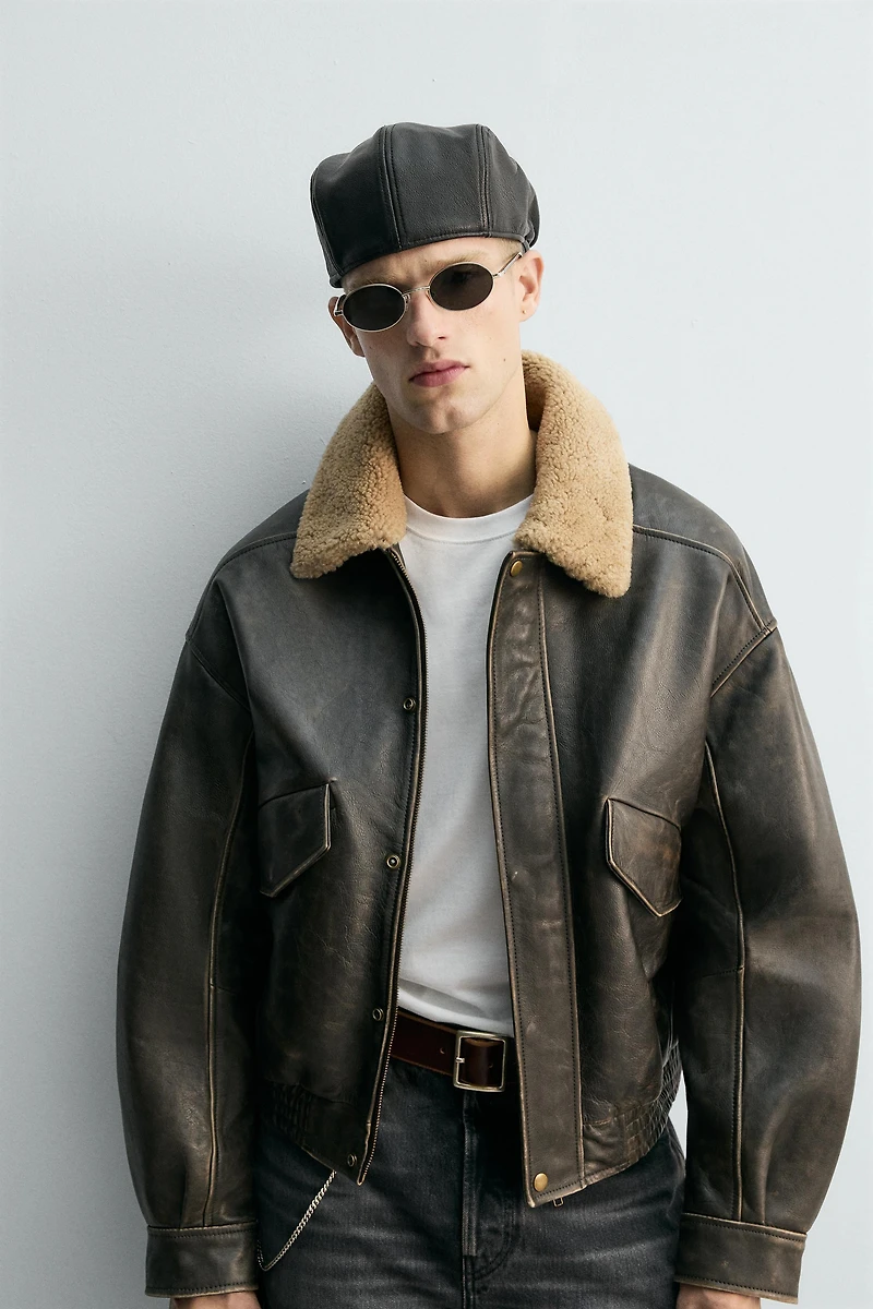 LIMITED EDITION MATCHING COLLAR LEATHER JACKET