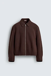 BLOUSON COUPE BOXY AVEC LAINE