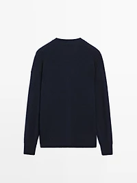 Cardigan à col en V laine mélangée