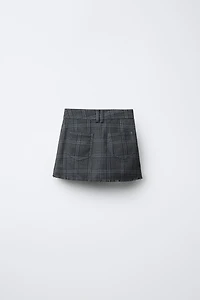 PLAID PAREO SKORT