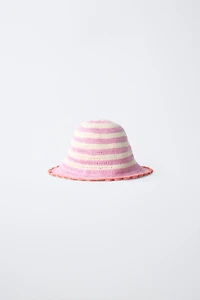 BONNET EN MAILLE CROCHET À RAYURES