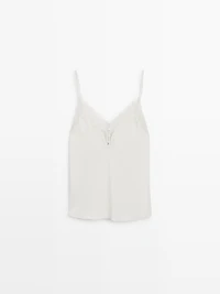 Top nuisette boutons