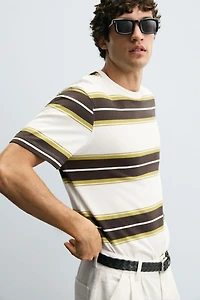 TEE-SHIRT JACQUARD RAYURES
