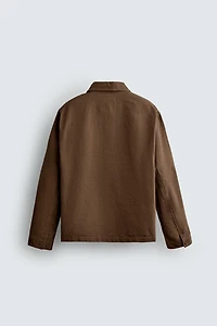 REGULAR FIT CANVAS OVERSHIRT
