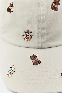 EMBROIDERED CAT TWILL CAP