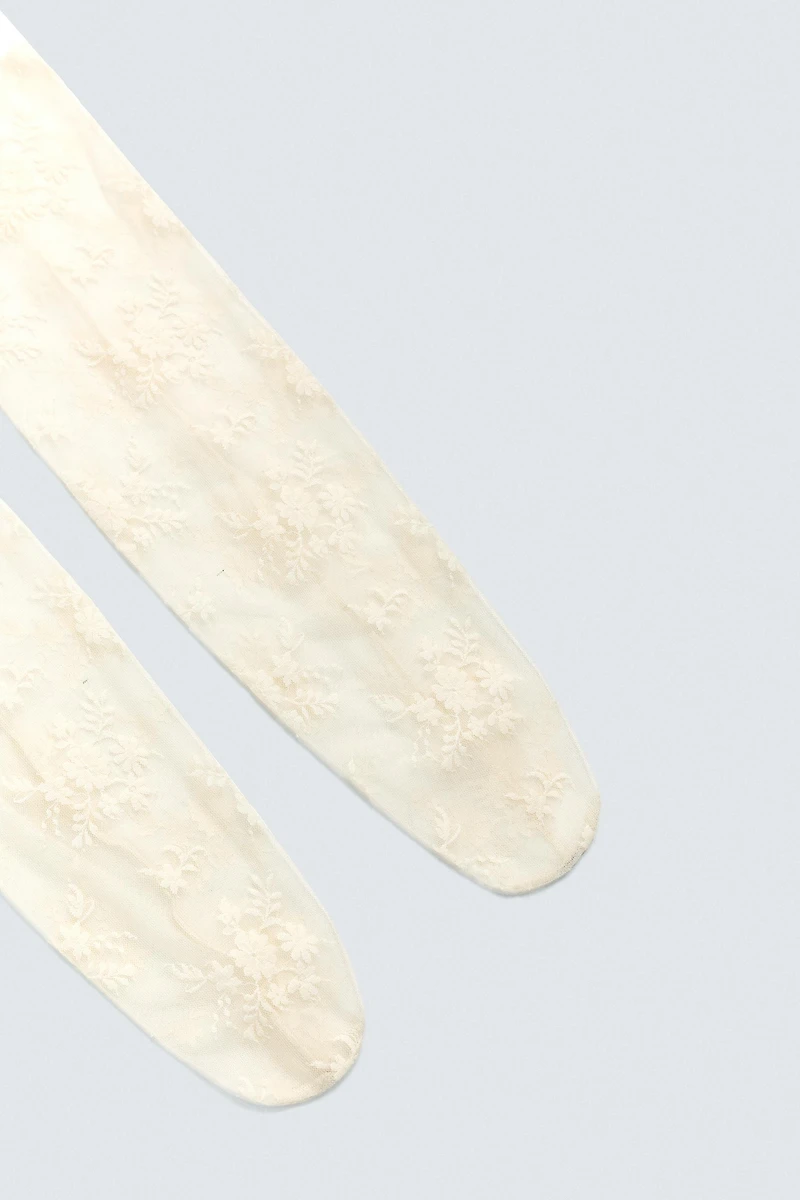 FLORAL LACE SOCKS HARRY LAMBERT FOR ZARA X DISNEY