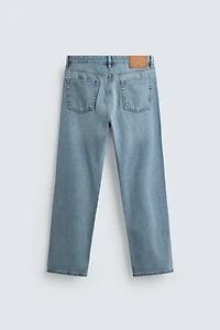 COTTON-LYOCELL STRAIGHT ANKLE FIT JEANS