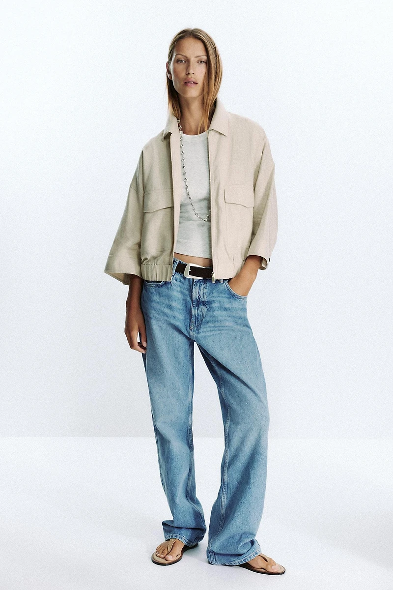 LINEN SAFARI JACKET