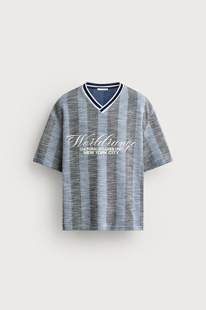 RETRO SOCCER JACQUARD EMBROIDERED SWEATSHIRT