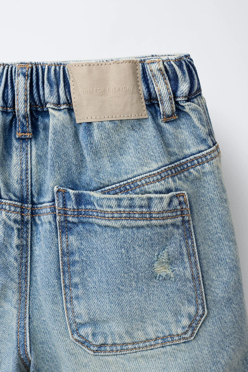RIPPED DENIM SHORTS