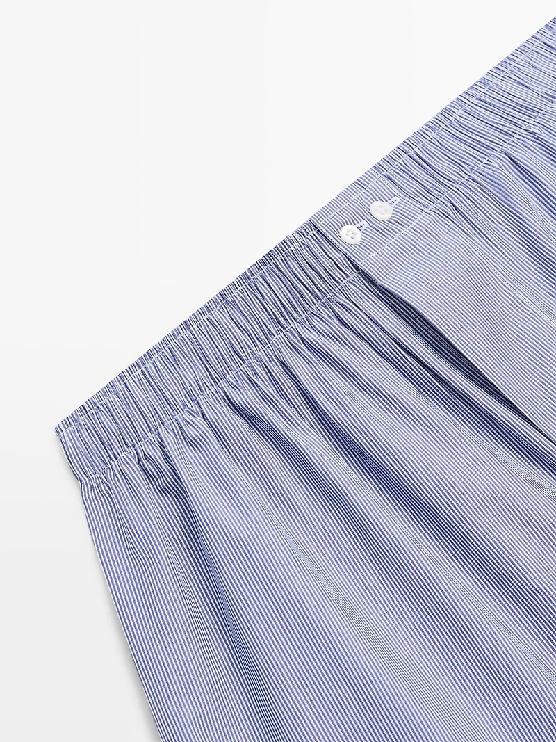 100% cotton striped boxers