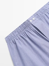 100% cotton striped boxers