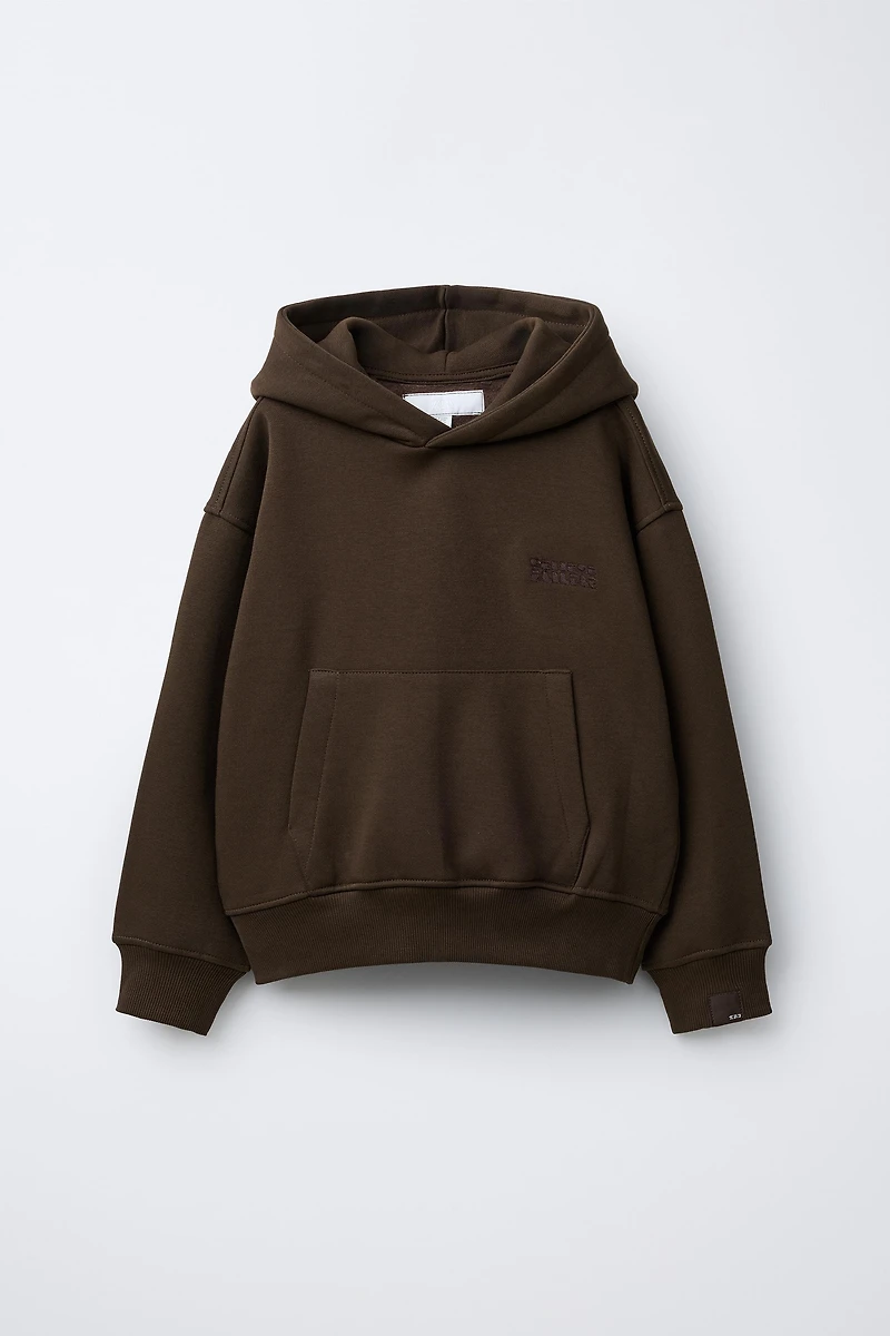 EMBROIDERED HOODIE AND WIDE LEG PANTS SET