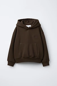 EMBROIDERED HOODIE AND WIDE LEG PANTS SET