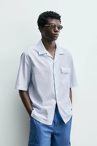 CHEMISE À CARREAUX TEXTURÉE